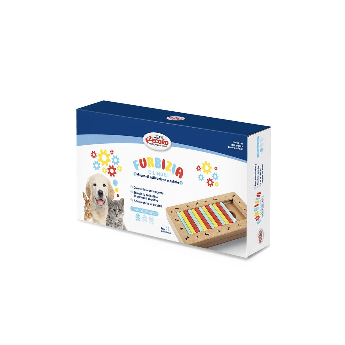 Gioco in scatola di attivazione mentale per cani cilindri livello 1 per principianti