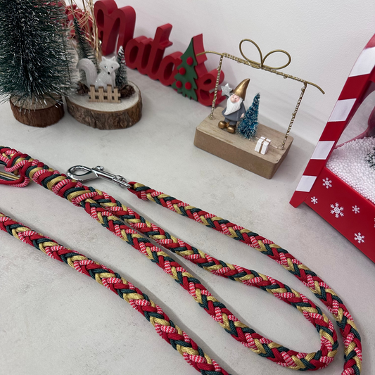 guinzaglio bosco incantato della linea stella di natale di zekyshop made in italy artigianale creato per chi vuole essere sempre al passo con le mode stagionali