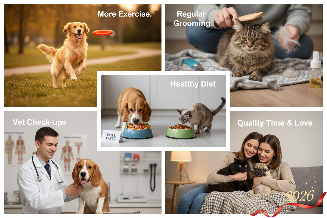 I BUONI PROPOSITI DEL 2026 PER CANI E GATTI