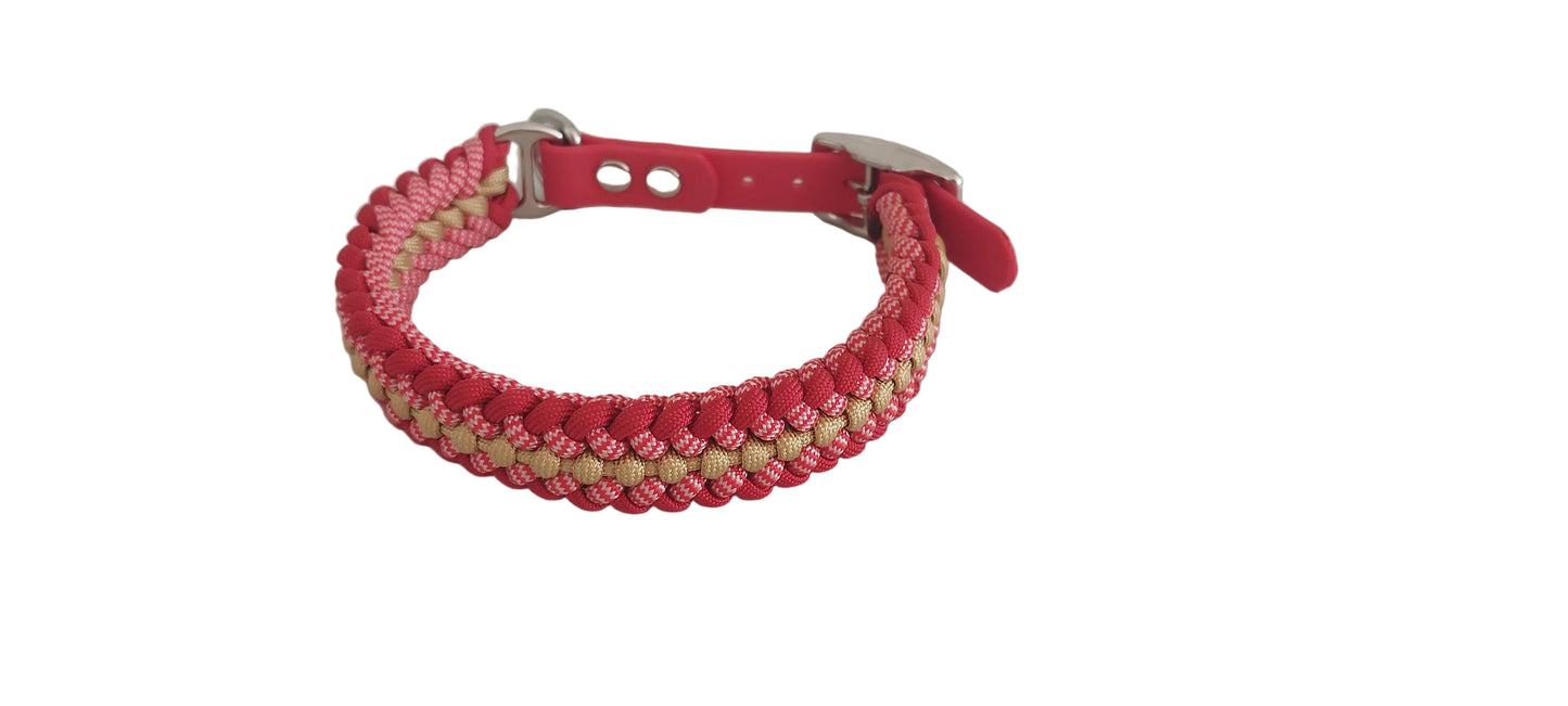 Collare Isa chic made in Italy fatto a mano con bellissima decorazione elegante, raffinato e alla moda, misure da 25 a 40 cm