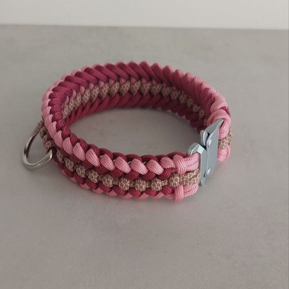 Collare Isa Rosa made in italy artigianale tre taglie disponibili