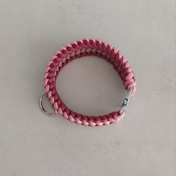 Collare Isa Rosa made in italy artigianale tre taglie disponibili e tre varianti di colore disponibili