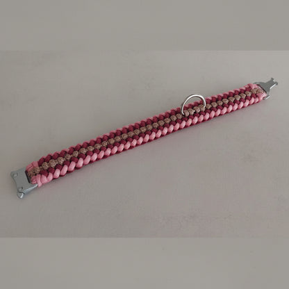 Collare Isa Rosa disponibile in tre taglie made in italy artigianale creato da ZekyShop