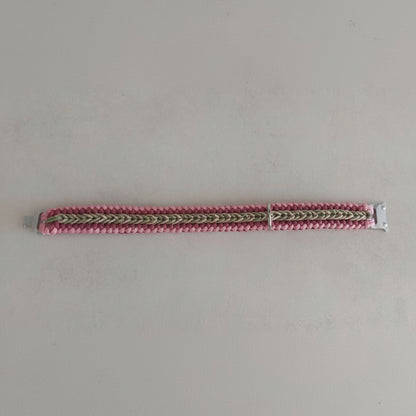 Collare bosco rosa made in italy artigianale realizzato da zekyshop