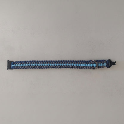 Collare bosco blu zekyshop artigianato italiano