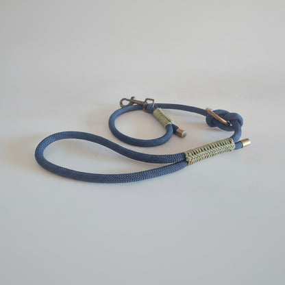 guinzaglio isa blu made in italy artigianale realizzato in paracord