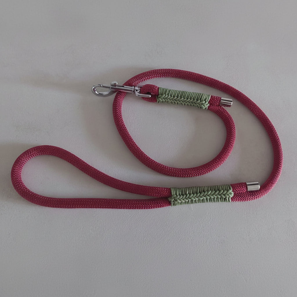 Guinzaglio Isa Rosa made in Itay artigianale della linea creata da ZekyShop