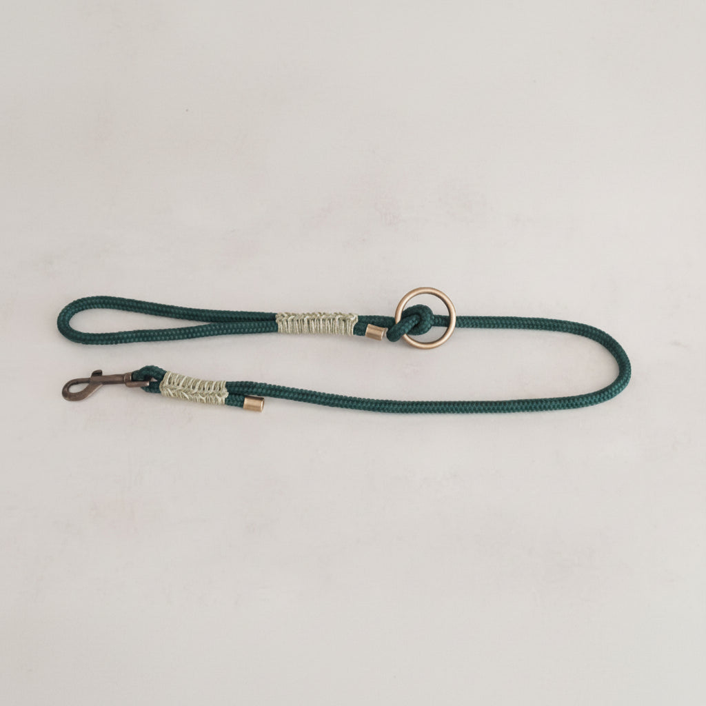 Guinzaglio Isa Verde taglia unica misura da 110/120 cm made in Italy artigianale prodotto da ZekyShop disponibile in diversi colori