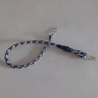 Guinzaglio auto bosco incantato blu made in italy artigianale by ZekyShop