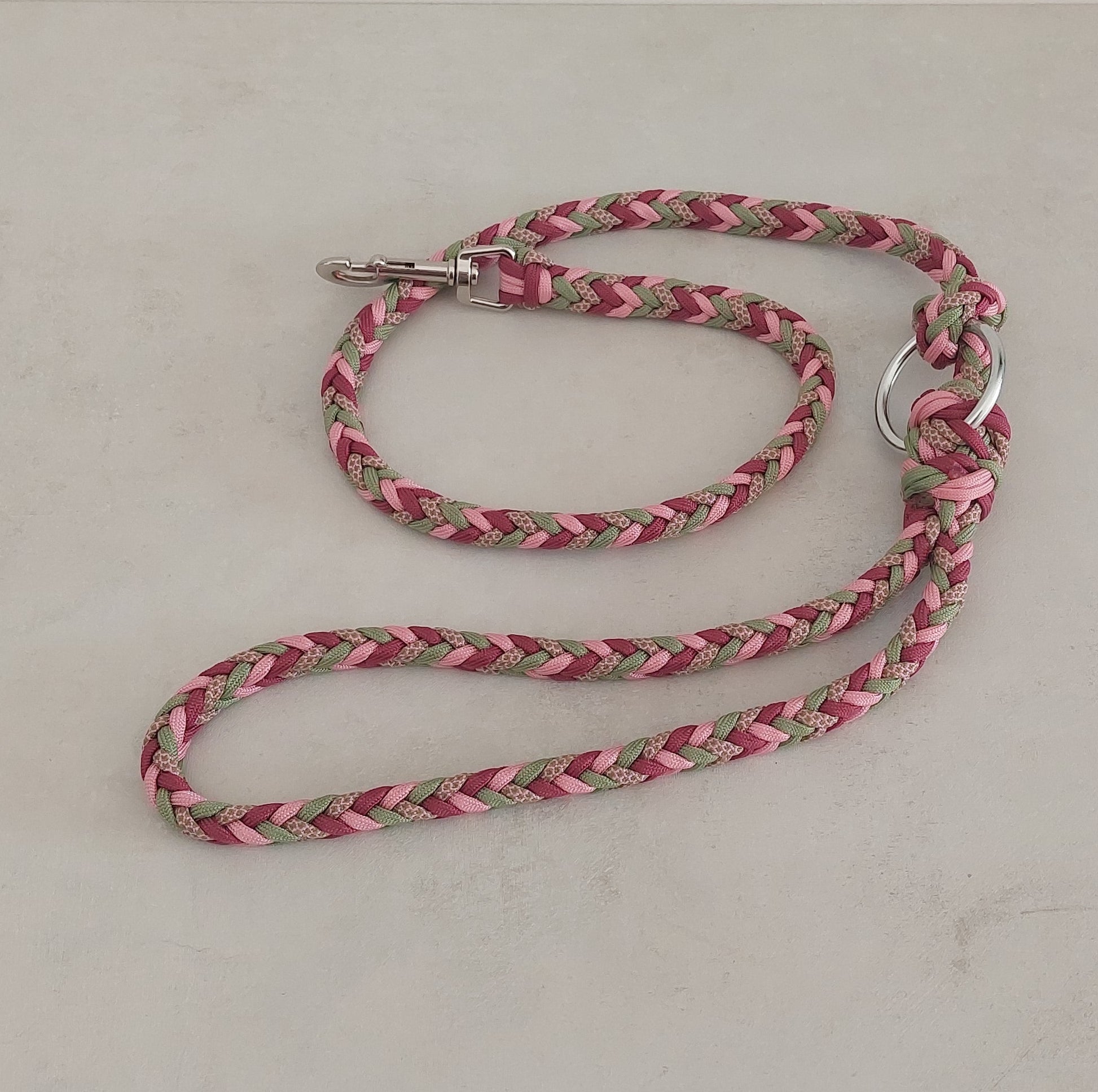 guinzaglio bosco incantato rosa made in italy artigianale creato da zekyshop