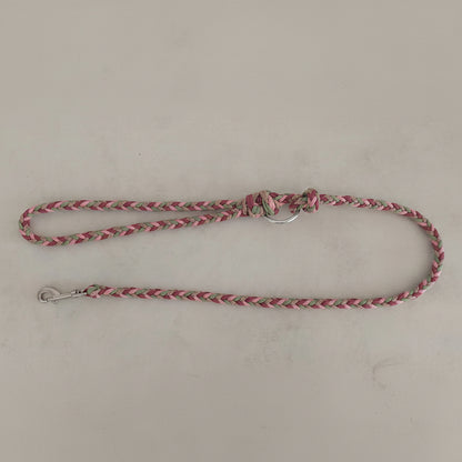 Guinzaglio Bosco Incantato Rosa e verde made in Italy artigianale disponibile in altre varianti prodotto da ZekyShop