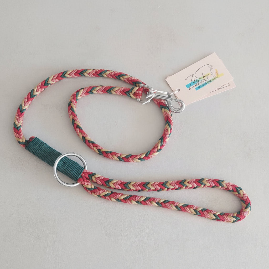 guinzaglio bosco incantato made in italy artigianale disponibile in vari colori per passeggiate con i nostri amici a quattro zampe