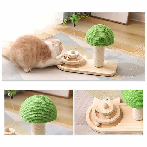 TIRAGRAFFI IN LEGNO interattivo per gatti