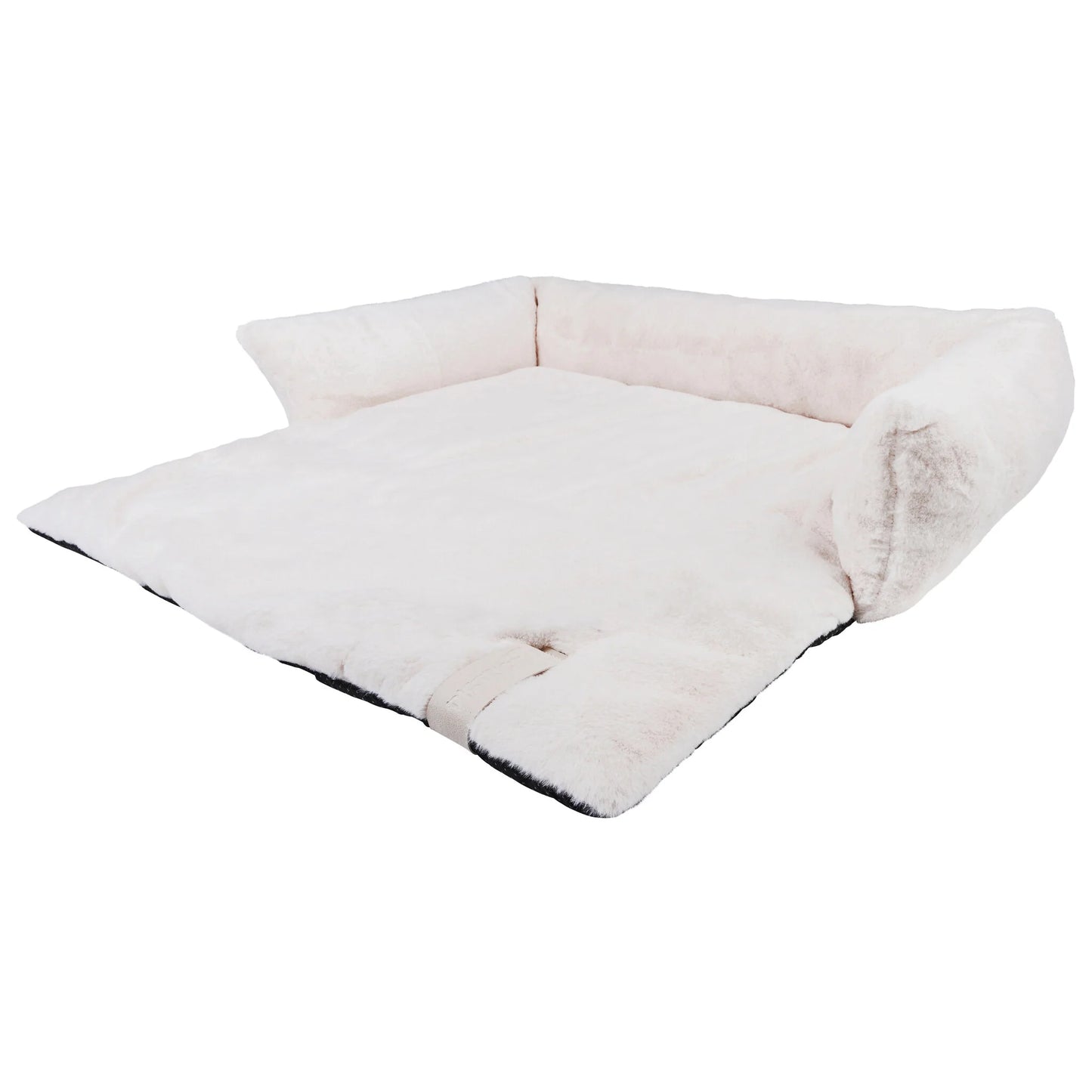 Cuccia elegante District70 Nuzzle in morbido peluche di colore bianco
