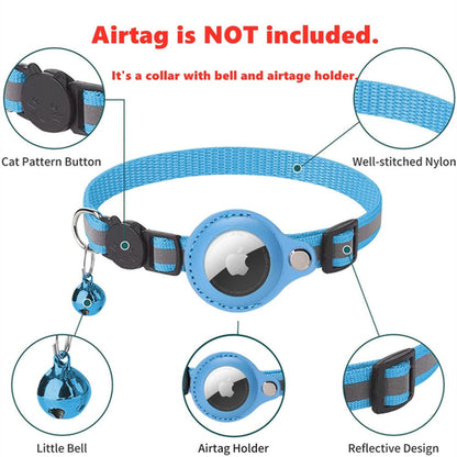 REFLECTIVE COLLAR with Airtag case