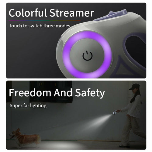 RETRACTABLE LEASH WITH LIGHT