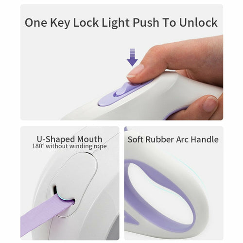 RETRACTABLE LEASH WITH LIGHT