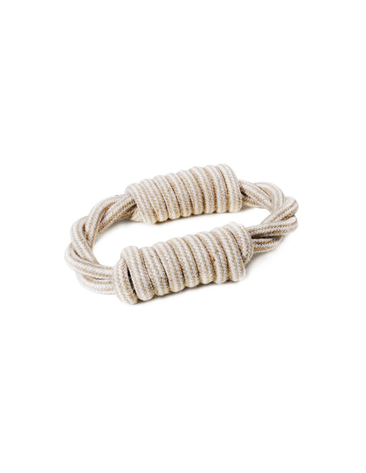 Ciambella intrecciata in cotone naturale  per cani