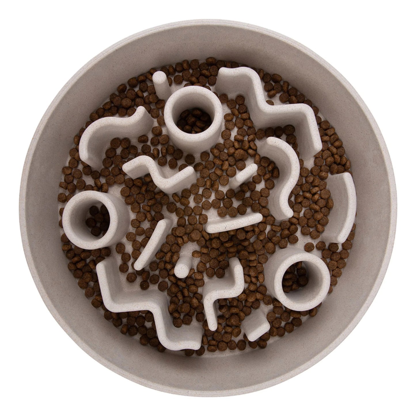 ciotola bambù naturale per pasti più lenti vista dall'alto