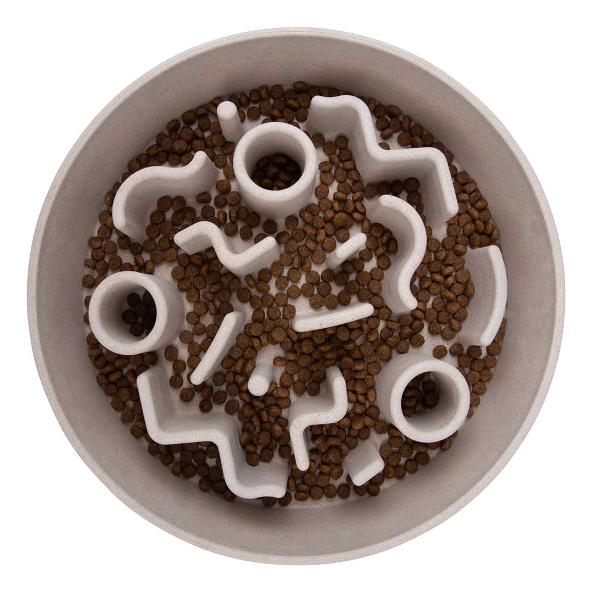 ciotola bambù naturale per pasti più lenti vista dall'alto