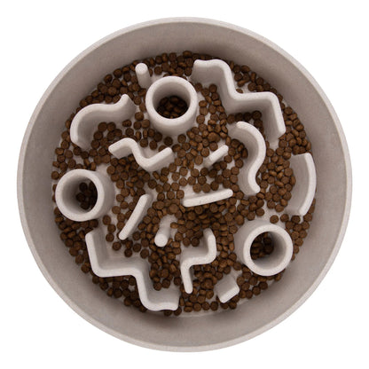 ciotola bambù naturale per pasti più lenti vista dall'alto