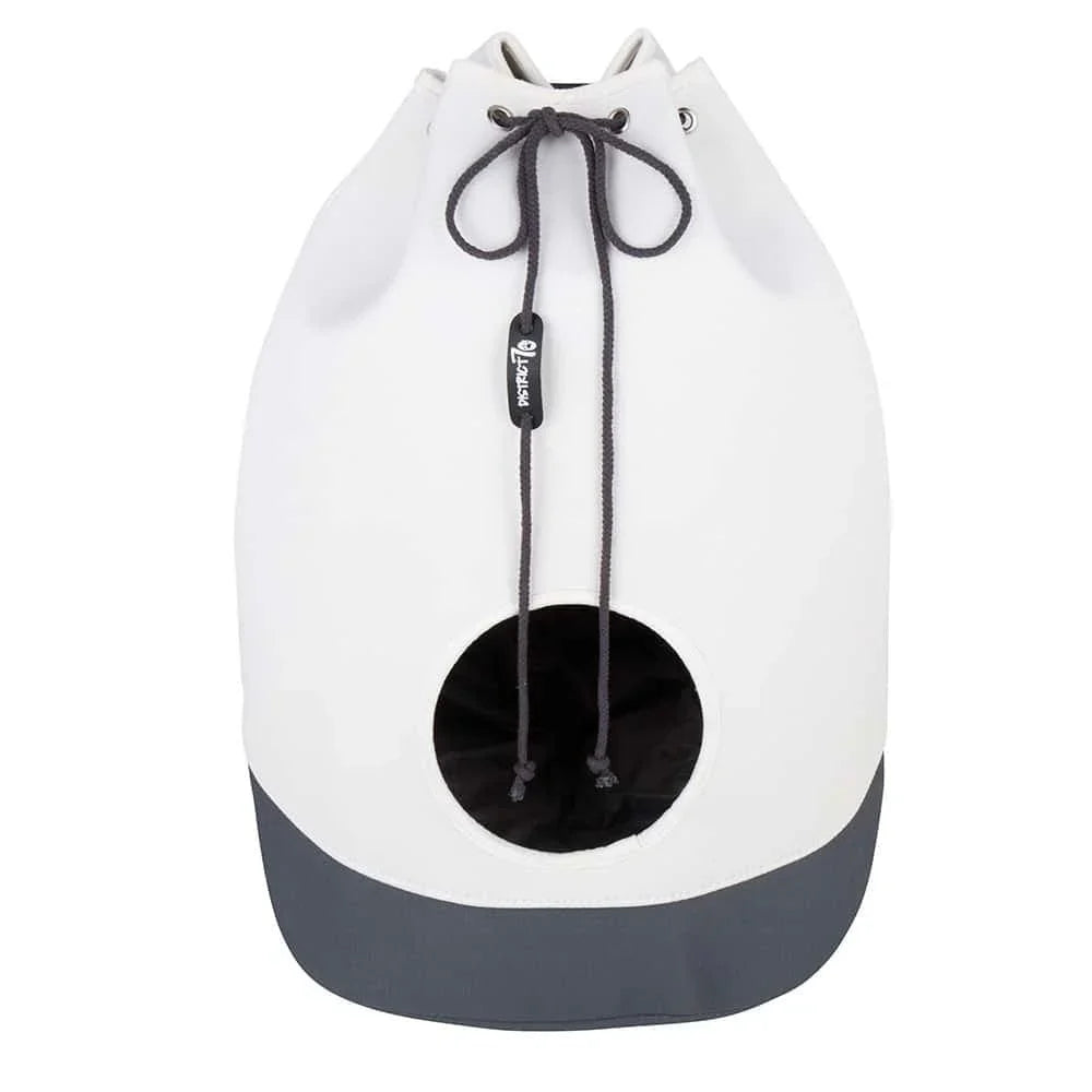Cuccia sacco per gatti con ingresso circolare morbida e compatta