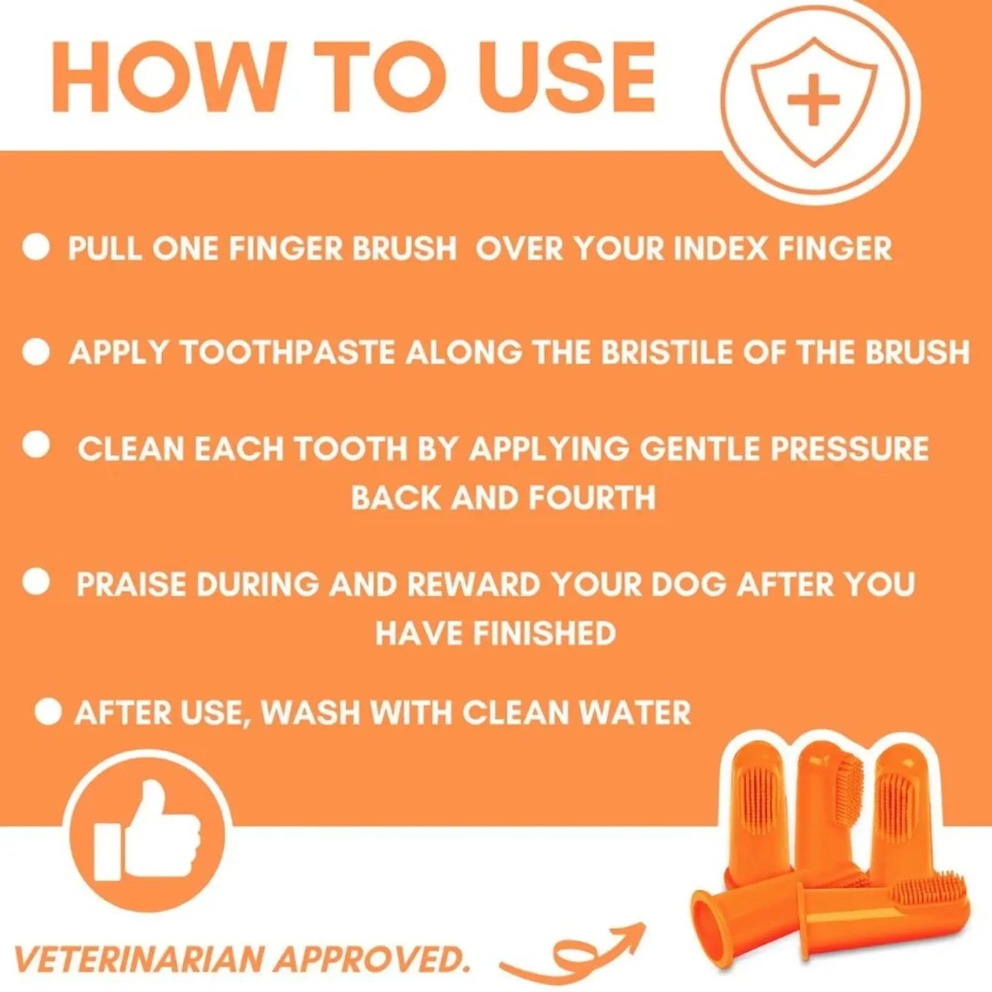 dogs life kit dentale cani igiene orale  spazzolino da dito elimina placca e tartaro