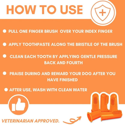 dogs life kit dentale cani igiene orale  spazzolino da dito elimina placca e tartaro