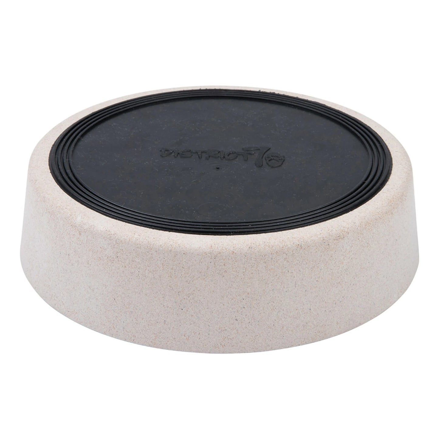 vista del fondo antiscivolo della ciotola in bambù per alimentazione lenta per cani