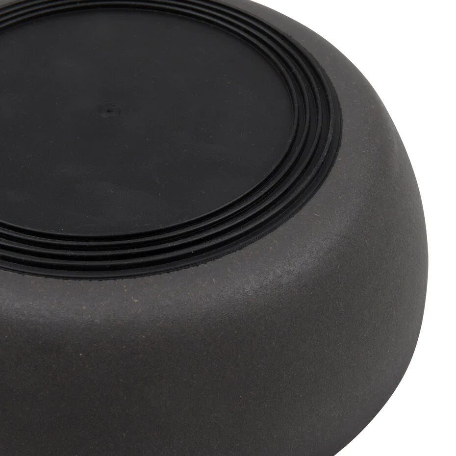 fondo antiscivolo della ciotola in bambù eco-friendly colore nero  elegante minimal per cane