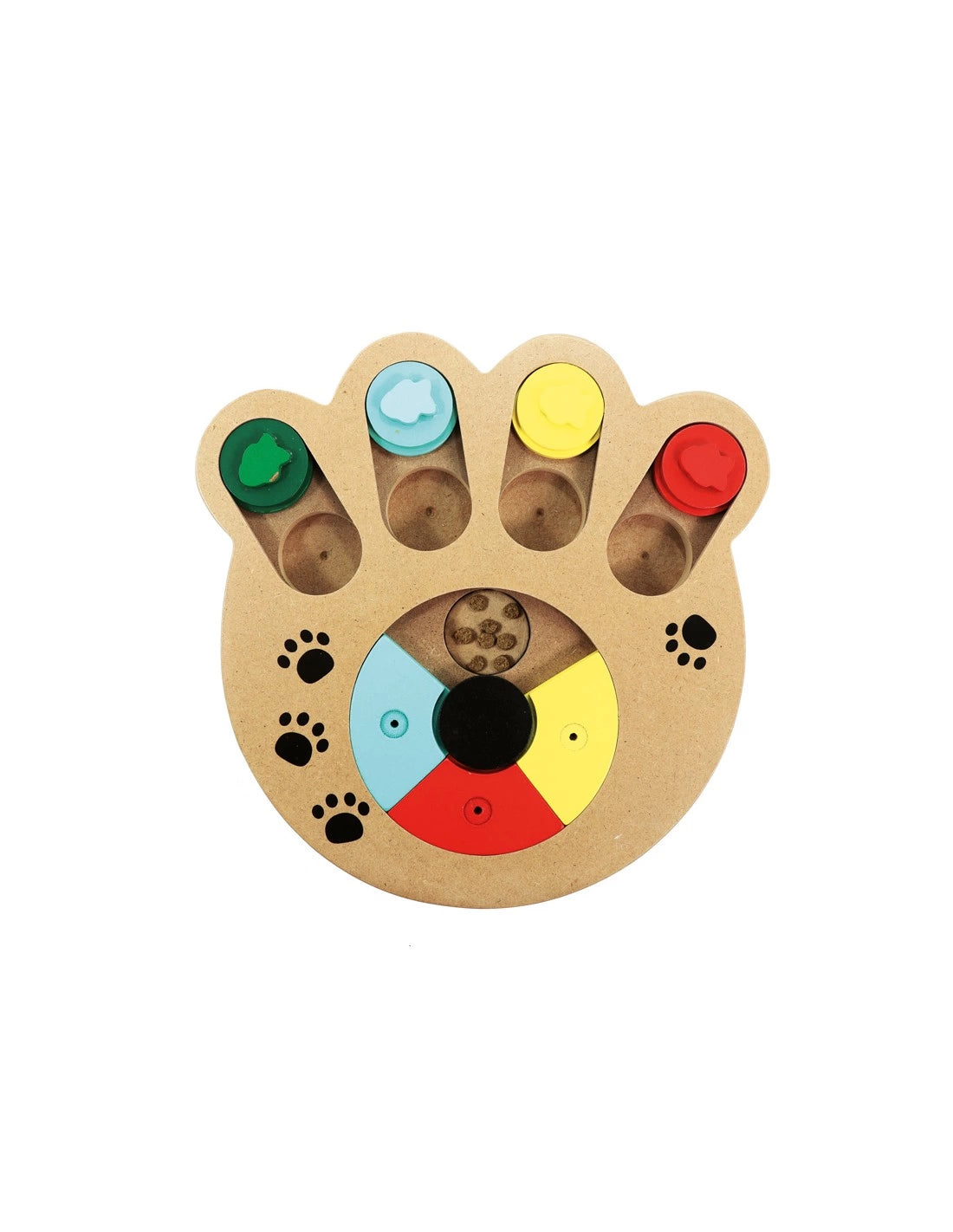 gioco di attivazione mentale per cani in legno a forma di zampa livello difficolta 3