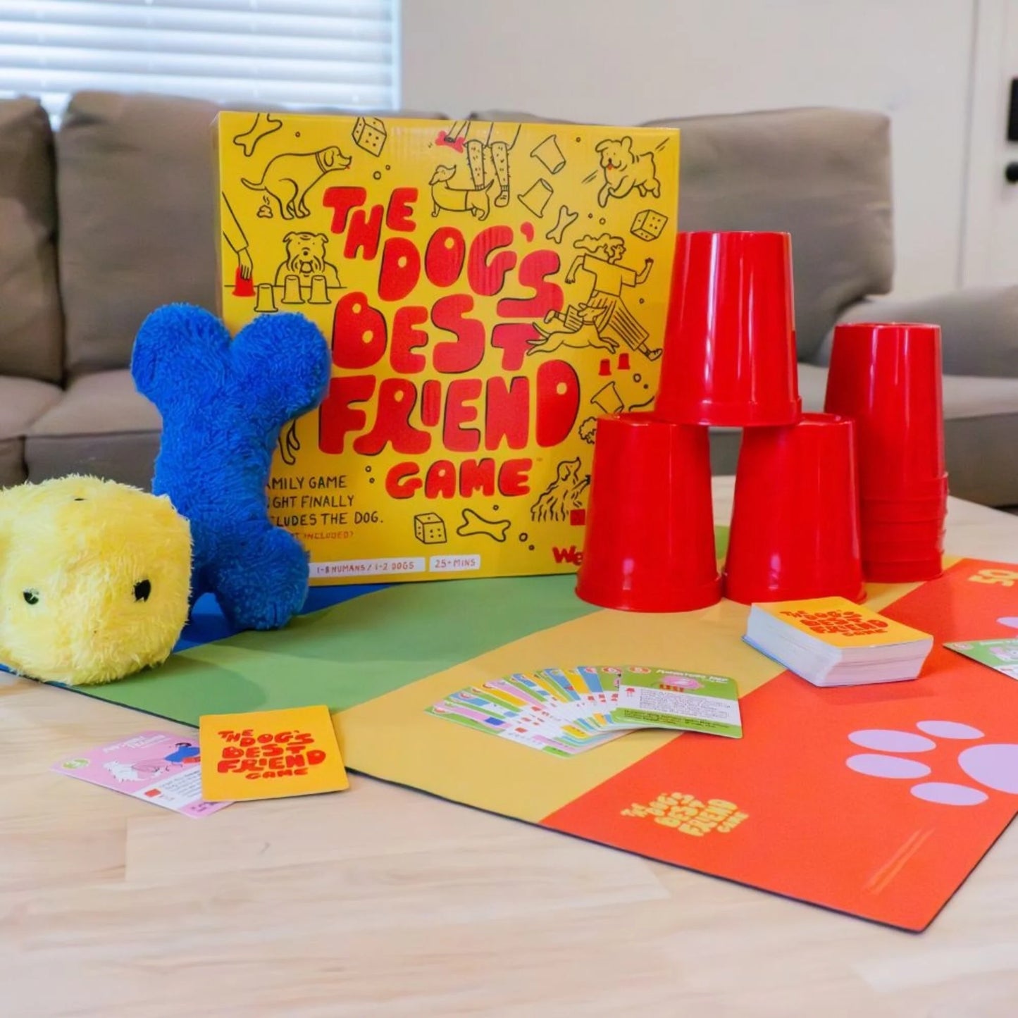 gioco IL MIGLIORE AMICO DEL CANE Elementi inclusi nel gioco da tavolo per cani con tappetino antiscivolo 