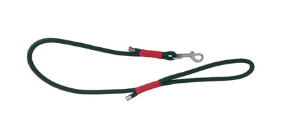 Guinzaglio Magia del Bosco verde e rosso con accessori in acciaio argentato disponibile in altre varianti di decorazioni e colori