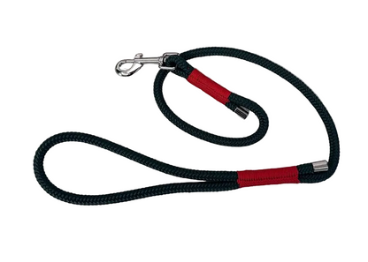 Guinzaglio Magia del Bosco verde e rosso della linea Stella con accessori in acciaio color argento