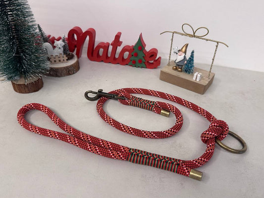 guinzaglio rudolph by zekyshop della linea stella di natale creata artigianalmente in italia