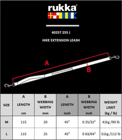 guinzaglio da corsa ammortizzato e riflettente rukka con maniglia di controllo tabella delle misure disponibili 115cm per 2cm per cani di max 40/50kg