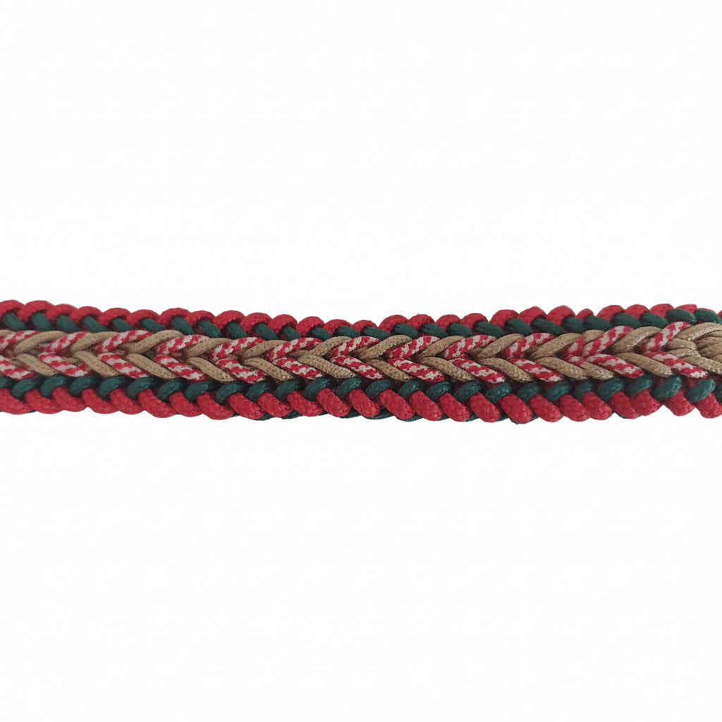 Particolare dell'intreccio del collare bosco alpino made in italy artigianale prodotto da zekyshop