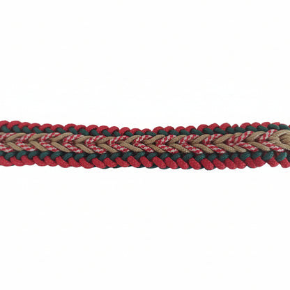 Particolare dell'intreccio del collare bosco alpino made in italy artigianale prodotto da zekyshop