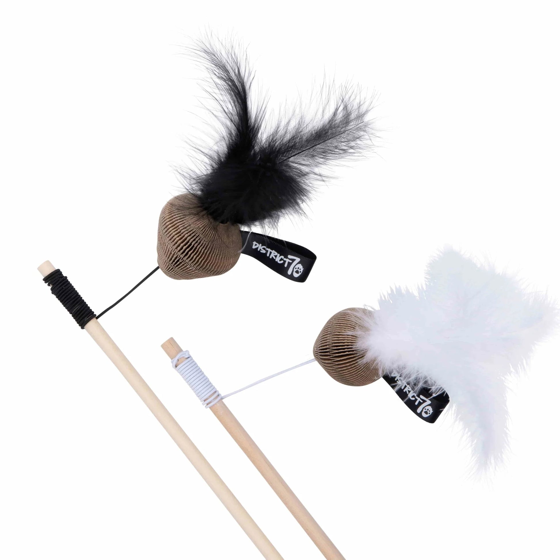 set delle varianti della bacchetta smash nella versione bianca e nera gioco da caccia interattivo per gatti