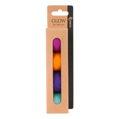 Gioco sostenibile per gatti in feltro naturale glow WoolPlay