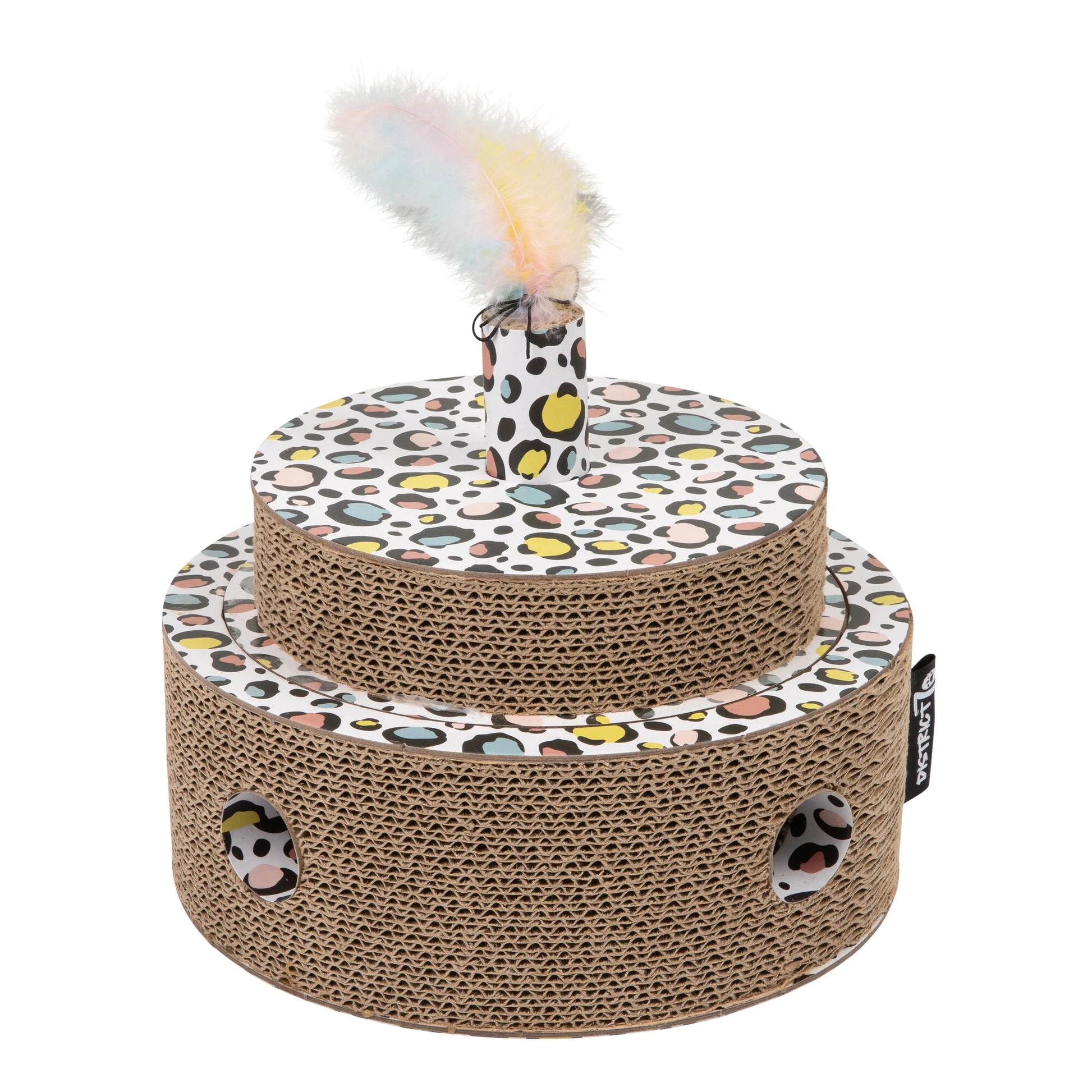 tiragraffi catparty torta multicolor-Sprinkle gioco interattivo e tiragraffi per gatti in cartone resistente