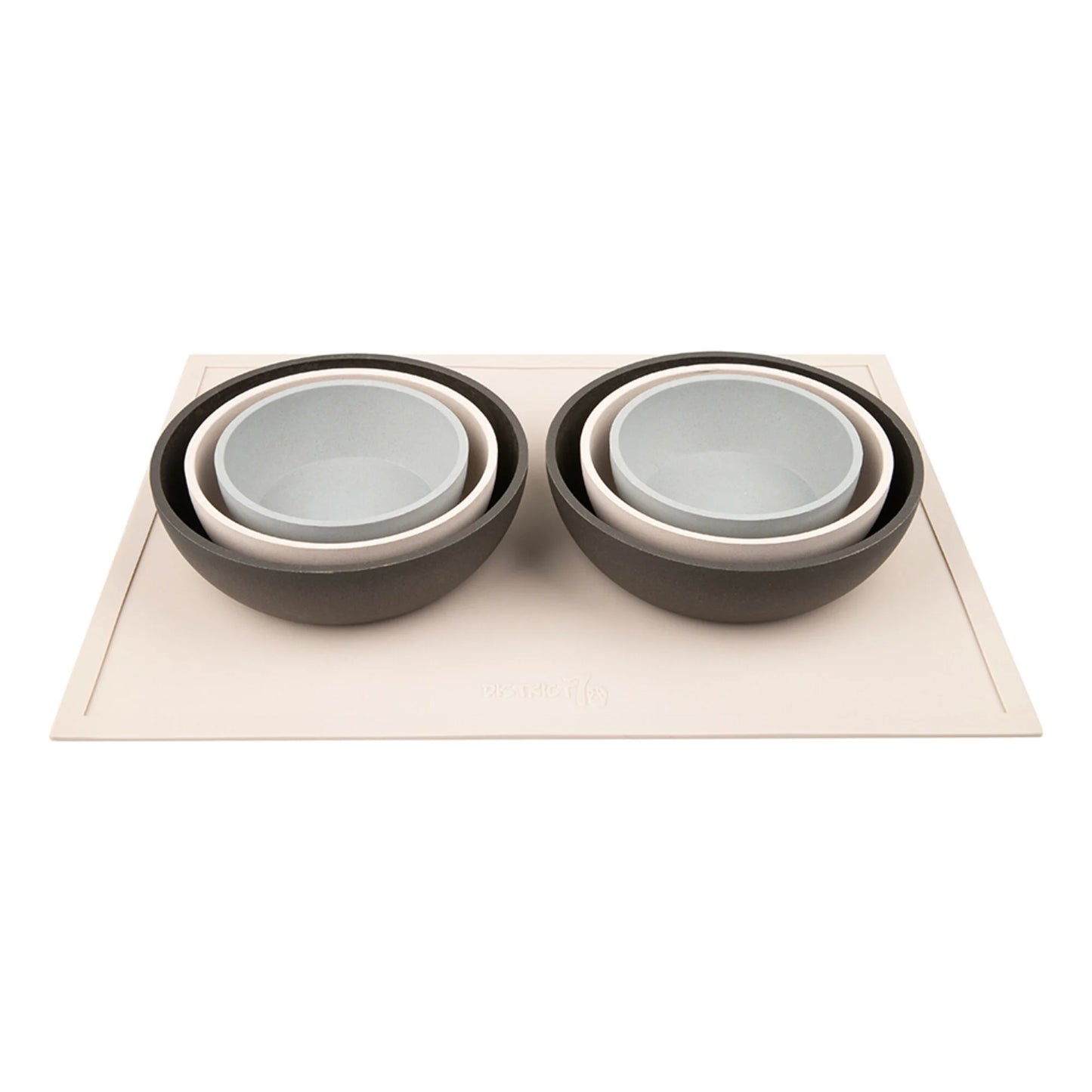 tovaglietta per ciotole in silicone BPA Free colore merengue per cani in uso con ciotole