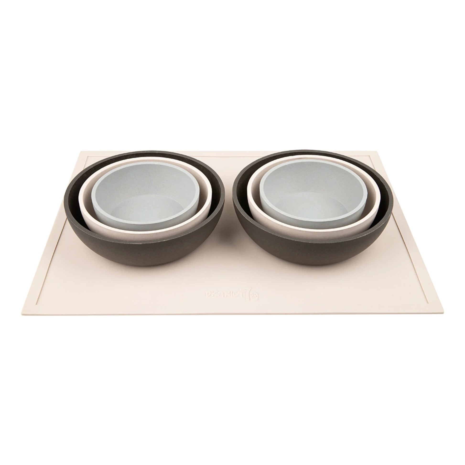 tovaglietta per ciotole in silicone BPA Free colore merengue per cani in uso con ciotole