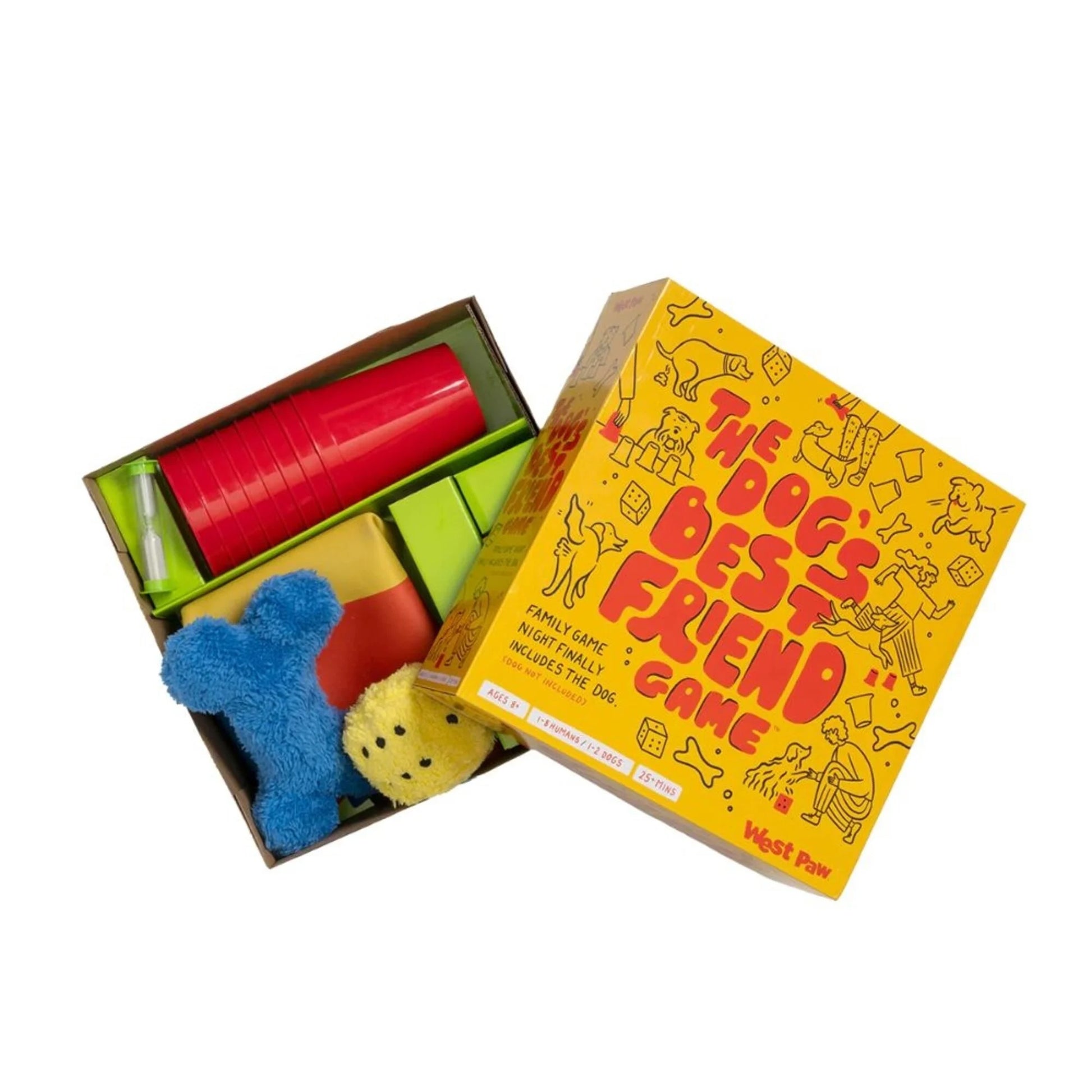 Elementi inclusi nel gioco da tavolo per cani con tappetino antiscivolo