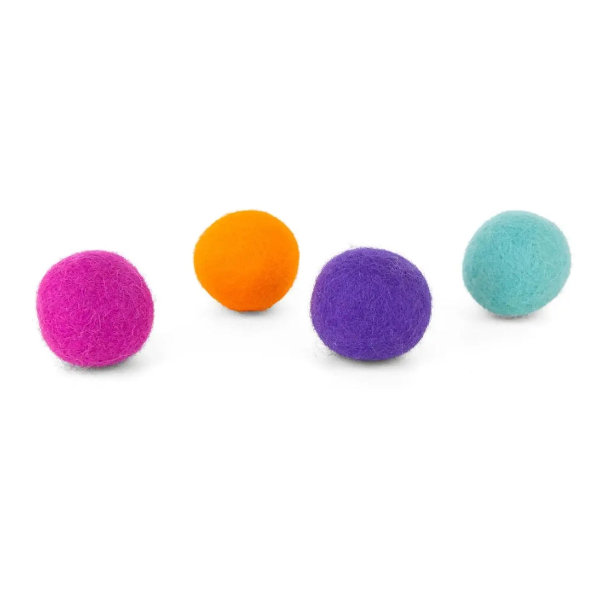 Set di palline in feltro di lana WoolPlay per gatti glow colori brillanti